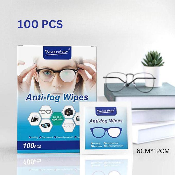 Anti-Fog Lens Cleaning Wipes, Glass Wipes - Remove Dust, Grease, Dirt, Oil, Individually Wrapped Wipes for Eye Glasses, Phone, Computer, Laptop Screen