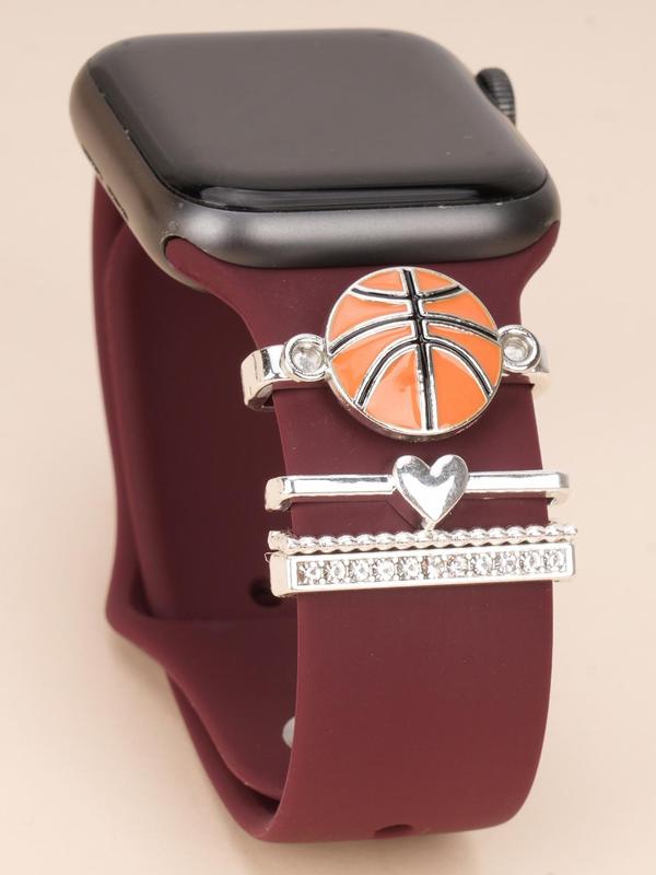 Basketball Charm Watchband Decoration Ring, Fashion Watch Band Accessories for Women & Men, Trendy All-match & Exquisite Watch Band Accessories for Birthday Gift