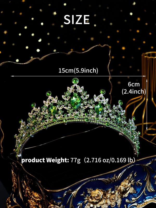 Rhinestone Decorated Crown for Women, Elegant Bridal Headwear for Wedding Bridal Party Formal Occasions, Fashion Hair Accessories for Party, Daily Clothing Decor