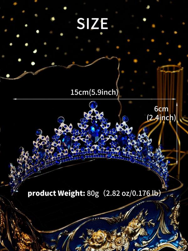 Rhinestone Decorated Crown for Women, Elegant Bridal Headwear for Wedding Bridal Party Formal Occasions, Fashion Hair Accessories for Party, Daily Clothing Decor