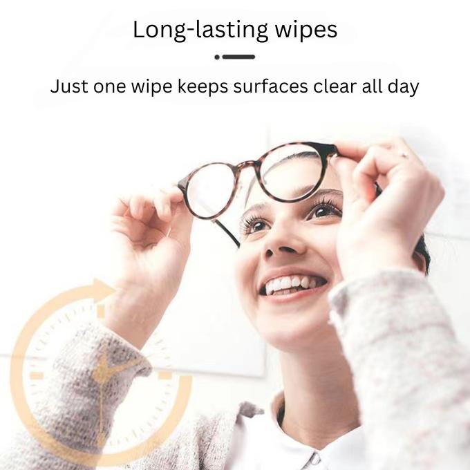 Anti-Fog Lens Cleaning Wipes, Glass Wipes - Remove Dust, Grease, Dirt, Oil, Individually Wrapped Wipes for Eye Glasses, Phone, Computer, Laptop Screen