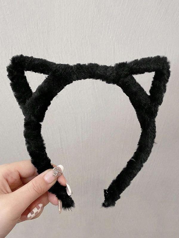 Cute Cat Ear Design Headband, Fashionable Hair Accessories for Women & Girls, Minimalist Headwear Suitable for Daily Wear, Face Wash, Makeup, Party Hairstyles Ideas