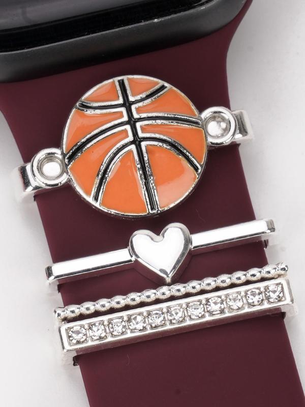 Basketball Charm Watchband Decoration Ring, Fashion Watch Band Accessories for Women & Men, Trendy All-match & Exquisite Watch Band Accessories for Birthday Gift