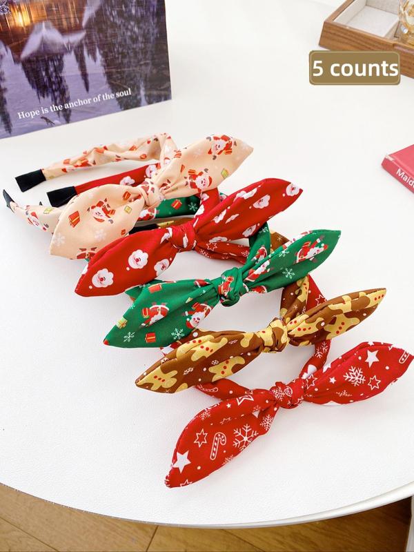 Cute Cartoon Pattern Hair Hoops, Christmas Themed Hair Accessories for Women & Girls, Fashion Hair Accessories for Party, Daily Clothing Decor