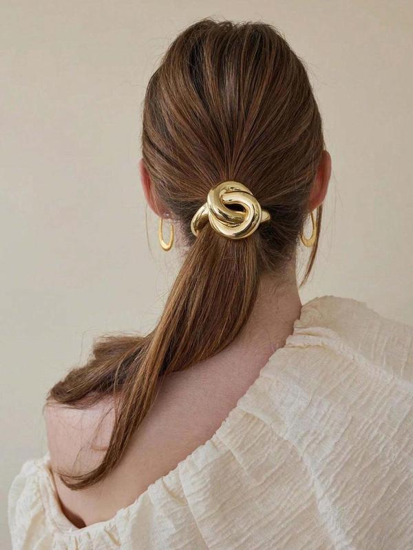 Women's Elegant Knot Design Hair Tie, Exquisite Trendy Hair Tie, Fashionable Hair Accessories for Daily & Party Decoration