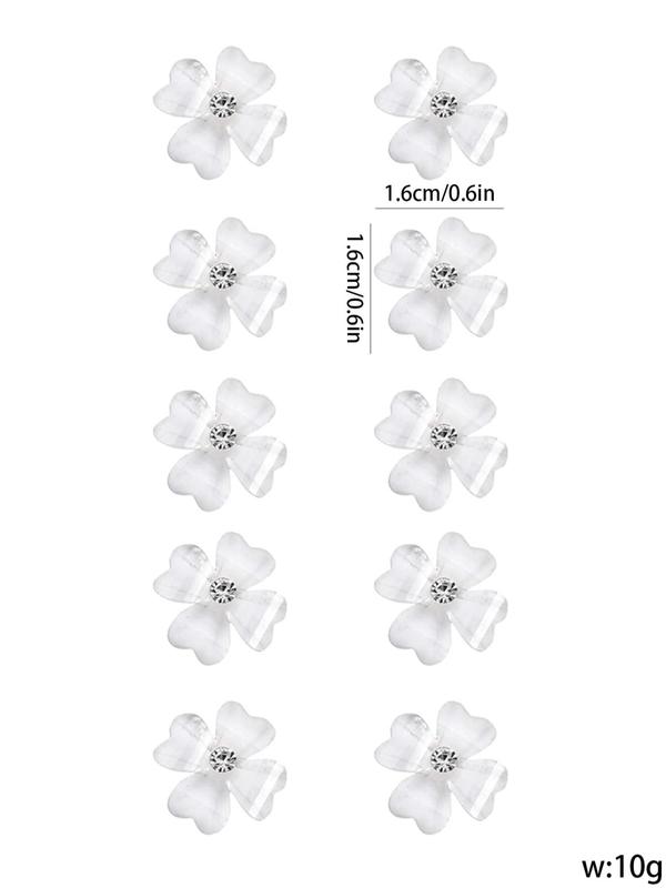 10pcs Women's Cute Mini Flower Shaped Hair Clips for Gift, 2024 New Trendy Elegant Hair Clips for Hair Braids, Fashionable Hair Accessories for Daily Decoration