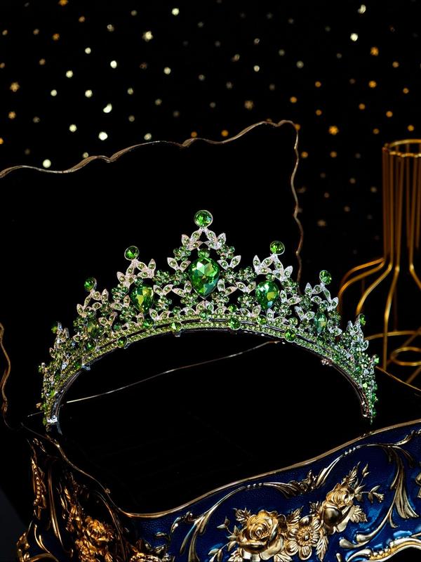 Rhinestone Decorated Crown for Women, Elegant Bridal Headwear for Wedding Bridal Party Formal Occasions, Fashion Hair Accessories for Party, Daily Clothing Decor