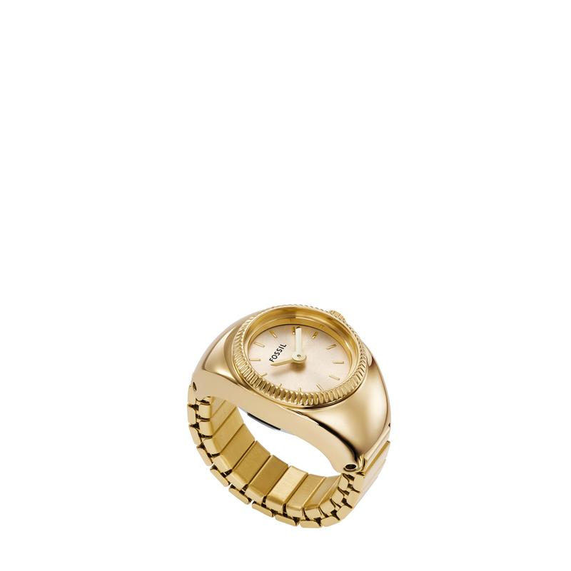 Fossil Women's Watch Ring Two-Hand, Gold-Tone Stainless Steel Watch