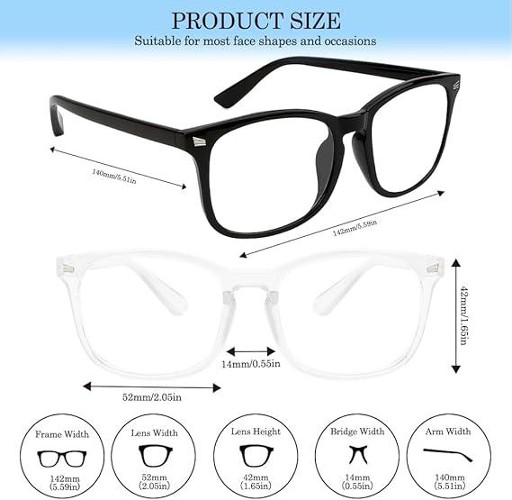 2024 Fashoin Design Glasses for Men Women,Glasses for Computer  Office Work  TV Phone  Gaming, Daily Wear Glasses 3 Pack 2 Pack  1 Pack