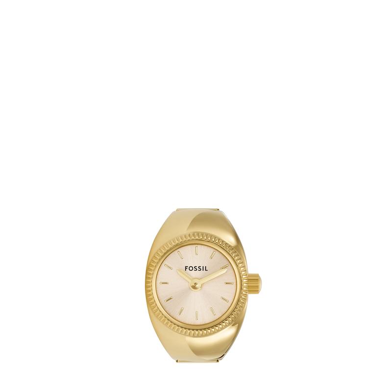 Fossil Women's Watch Ring Two-Hand, Gold-Tone Stainless Steel Watch