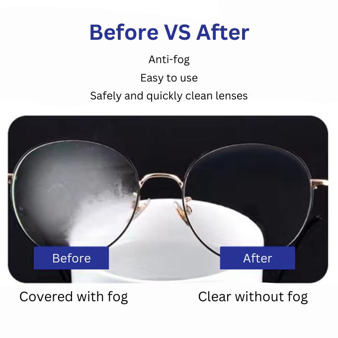 Anti-Fog Lens Cleaning Wipes, Glass Wipes - Remove Dust, Grease, Dirt, Oil, Individually Wrapped Wipes for Eye Glasses, Phone, Computer, Laptop Screen