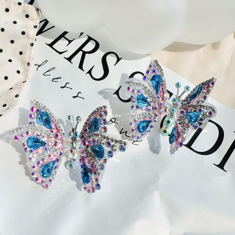 Handmade 3D Moving Butterfly Hair Clips Pack of 2 for Christmas gift