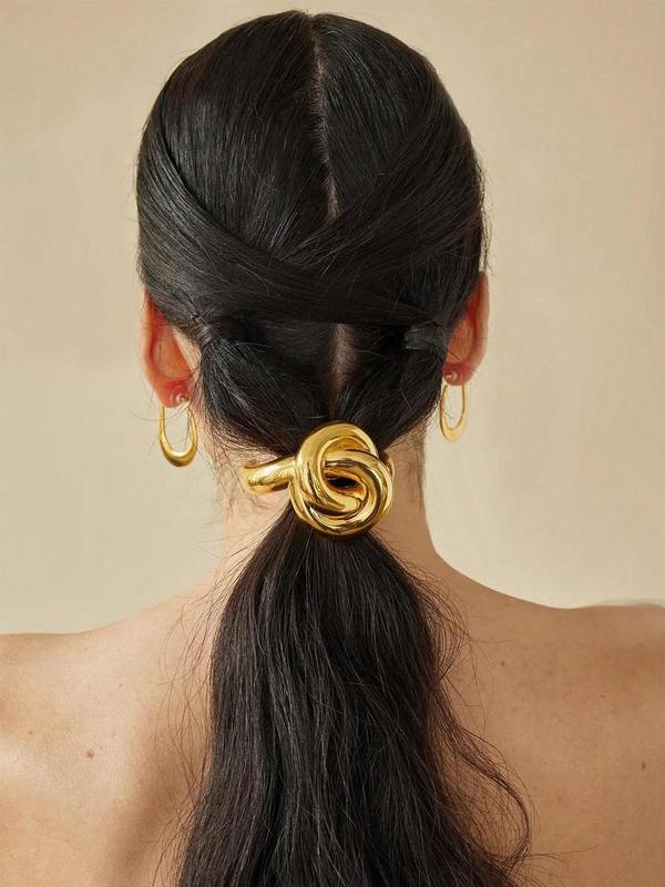 Women's Elegant Knot Design Hair Tie, Exquisite Trendy Hair Tie, Fashionable Hair Accessories for Daily & Party Decoration