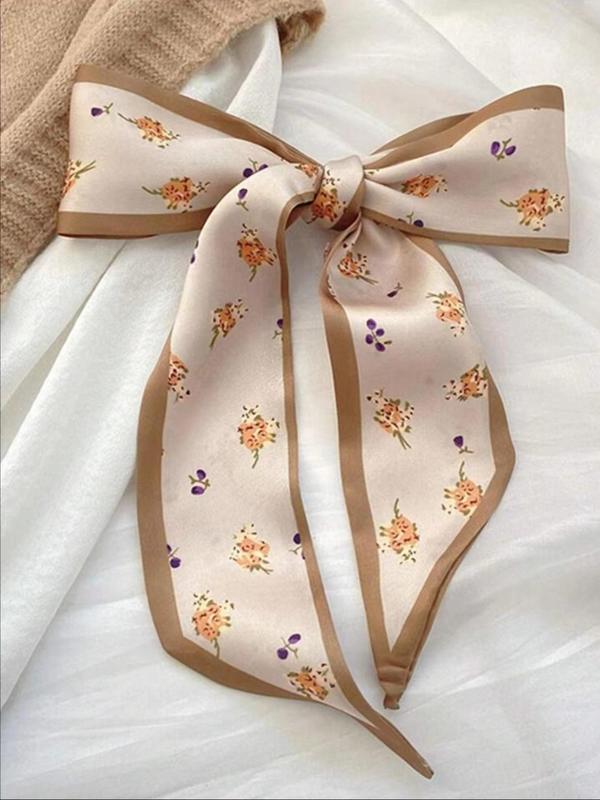 Women's Cute Floral & Polka Dot Print Hair Band (4pcs set), Casual Trendy Hair Accessories for Daily Use, Minimalist Headwear Suitable for Thick Hair