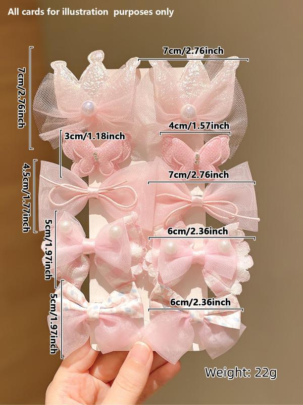 Cute Bow & Butterfly & Faux Pearl Decor Hair Clips, Fashionable Hair Accessories for Women & Girls, Minimalist Headwear Suitable for Thick Hair