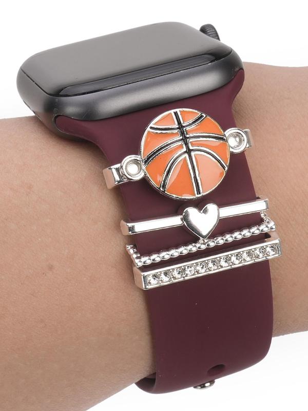 Basketball Charm Watchband Decoration Ring, Fashion Watch Band Accessories for Women & Men, Trendy All-match & Exquisite Watch Band Accessories for Birthday Gift