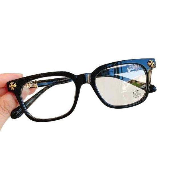 Chr0me Heart glasses, unisex cross square frame retro glasses