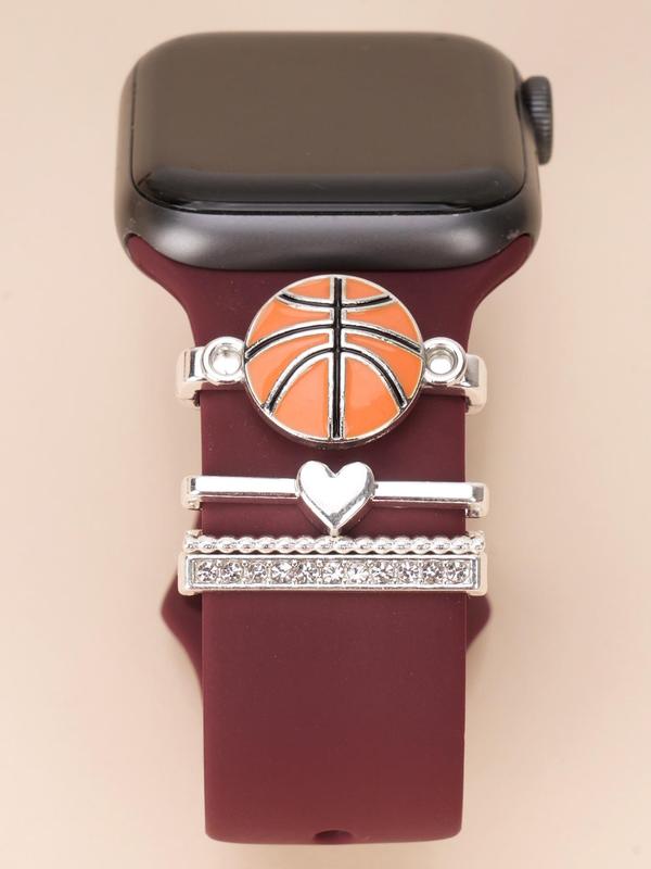 Basketball Charm Watchband Decoration Ring, Fashion Watch Band Accessories for Women & Men, Trendy All-match & Exquisite Watch Band Accessories for Birthday Gift