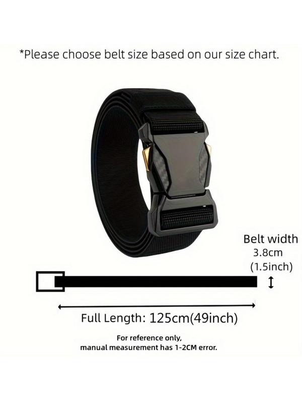 Men's Casual Tape Belt, Fashionable Quick Release Plain Color Belt for Daily Clothing Decor, Trendy All-match & Exquisite Belt for Birthday Gift