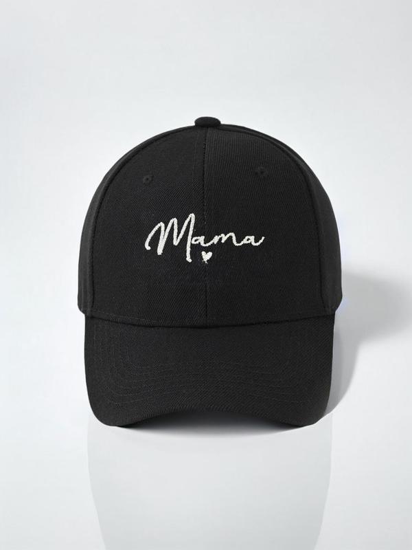 Unisex Cute Letters Mama Embroidered Baseball Cap for Summer, Trendy Minimalist Baseball Hat, Chic All-match Accessories for Daily Use for Women & Men