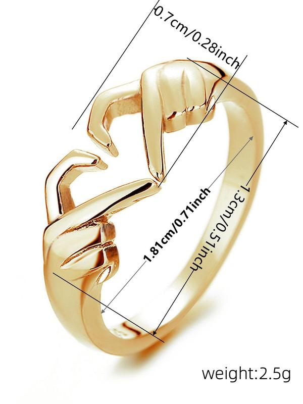 Fashion Gesture Heart Design Ring, Party Jewelry for Women, Trendy Accessories for Party and Daily Life, Trendy All-match & Exquisite Jewelry for Valentine's Day