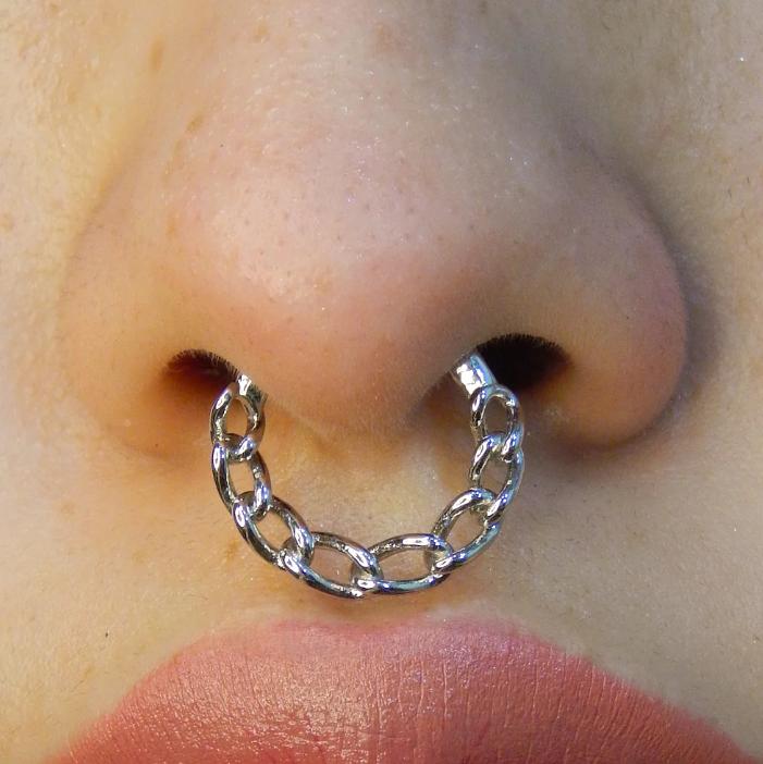 Oufer 16G Chain Style Hinged Segment Septum Ring