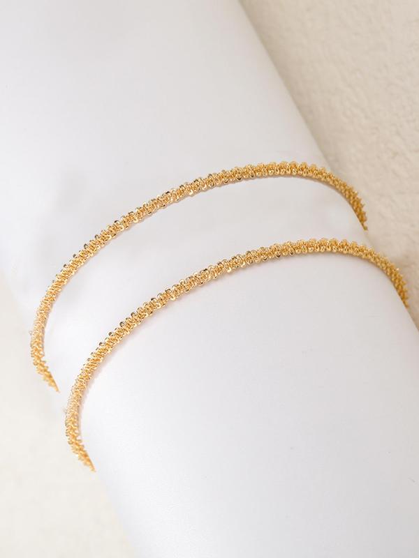 Minimalist Glitter Anklet, Fashionable Body Jewelry for Women & Girls, Fashion Jewelry for Party, Daily Clothing Decor, Trendy All-match & Exquisite Jewelry for Birthday Gift