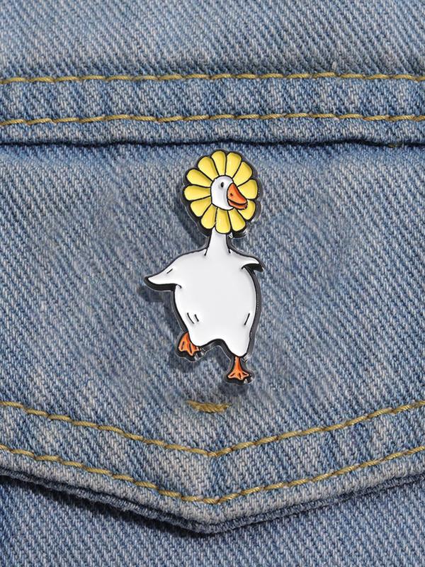 Cute Duck Design Brooch, Animal Design Pin for Women & Men, Fashion Brooch for Party, Daily Clothing Decor, Trendy All-match & Exquisite Brooch for Birthday Gift