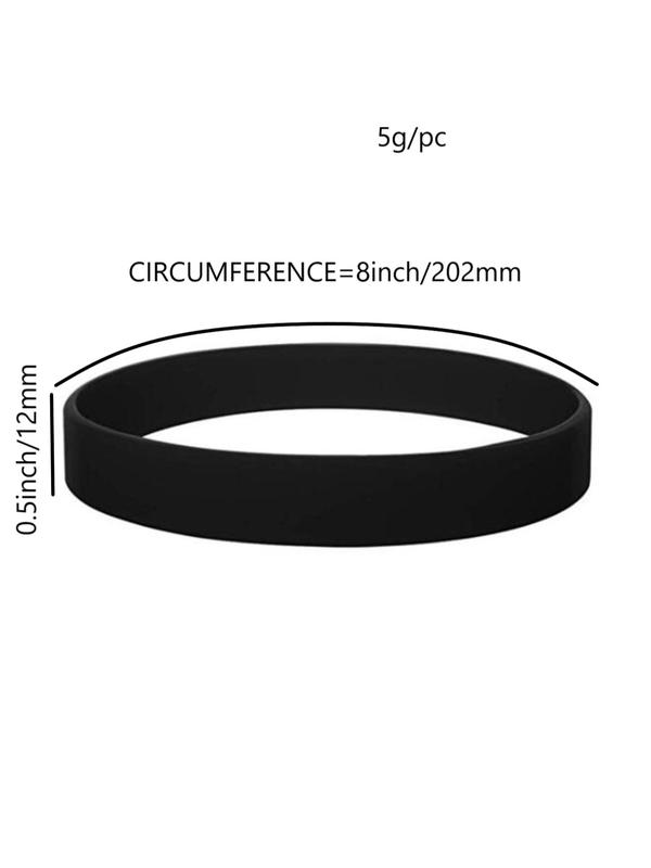 3pcs Letter Pattern Softball Rubber Bangle, Sporty Silicone Wristband for Men & Women, 2024 New Minimalist Aesthetic Jewelry Gift