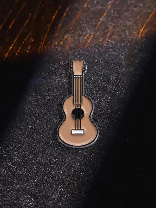 Guitar Shaped Design Brooch Pin, Casual Jewelry for Party, Fashion All-match Daily Clothing Decor for Girl