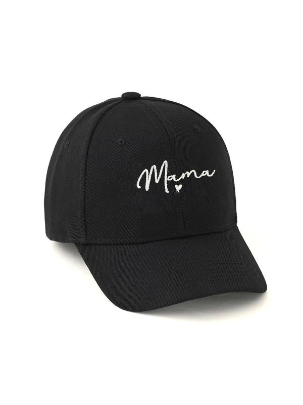 Unisex Cute Letters Mama Embroidered Baseball Cap for Summer, Trendy Minimalist Baseball Hat, Chic All-match Accessories for Daily Use for Women & Men