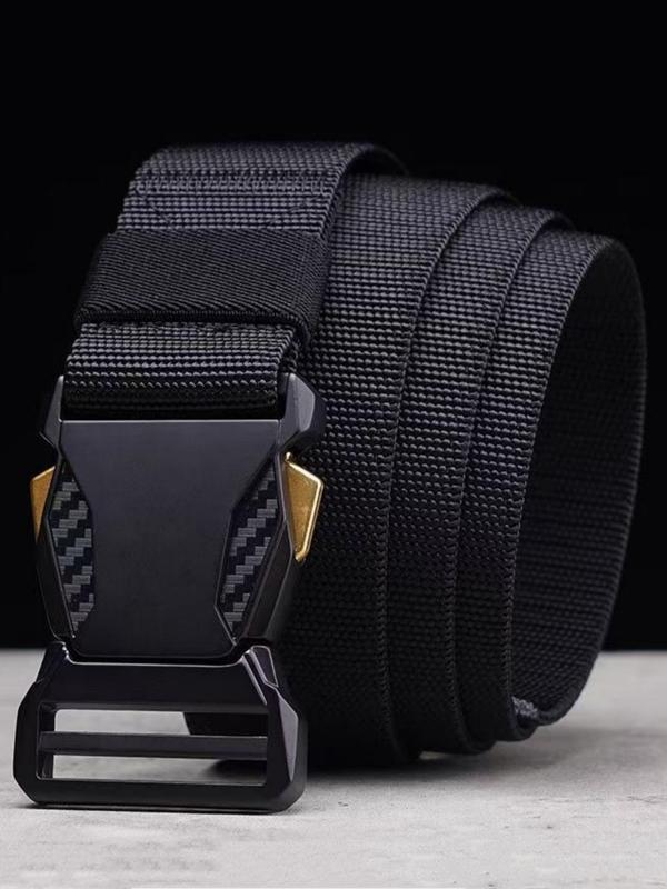 Men's Casual Tape Belt, Fashionable Quick Release Plain Color Belt for Daily Clothing Decor, Trendy All-match & Exquisite Belt for Birthday Gift