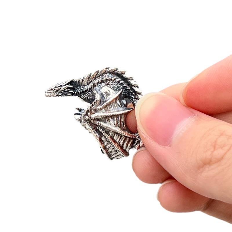 Game of Thrones Dragon Family Dragon Ring - Men's Adjustable Alloy Ring, Vintage and Bold Personality Statement Ring,Perfect Gift For  Lovers,Friends, Boyfriends, Husband, Thanksgiving,Halloween, Black Friday, Christmas, and New Year W1275