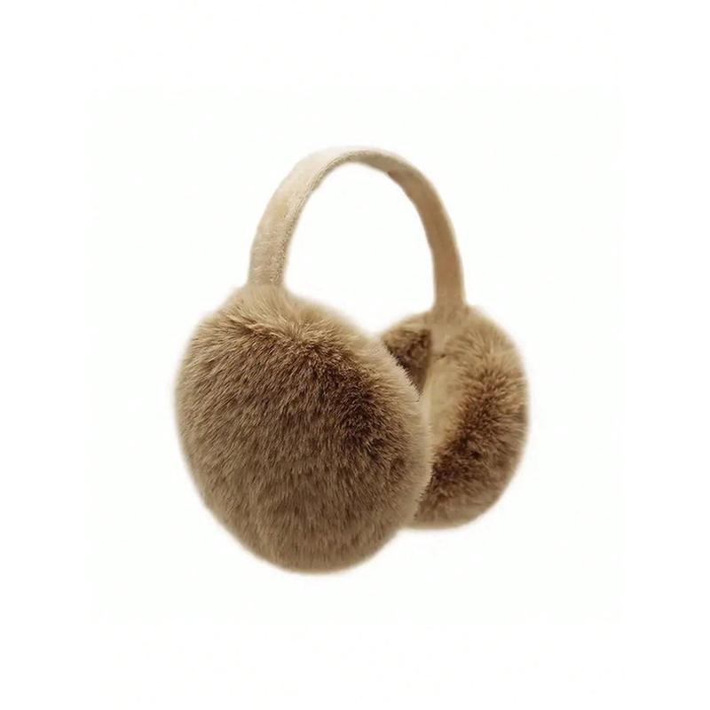 1pc Women's Winter Plush Ear Warmers With Foldable Ear Muffs Suitable For Cold Weather Halloween