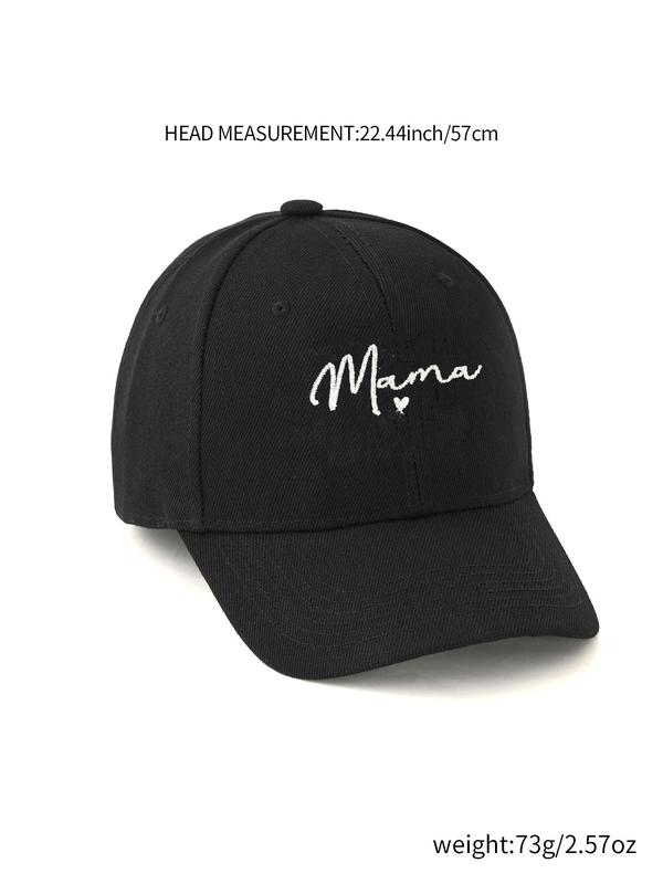 Unisex Cute Letters Mama Embroidered Baseball Cap for Summer, Trendy Minimalist Baseball Hat, Chic All-match Accessories for Daily Use for Women & Men