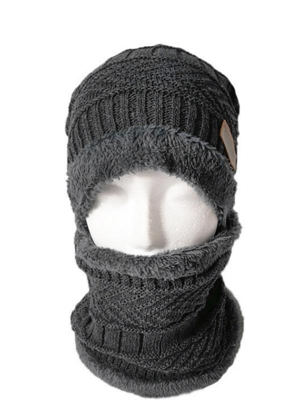 Unisex Winter Sports Hat Set, Including Warm Knit Hat & Scarf & Gloves, Outdoor Sports Hat for Fall & Winter, Sports & Outdoor Clothes Accessories