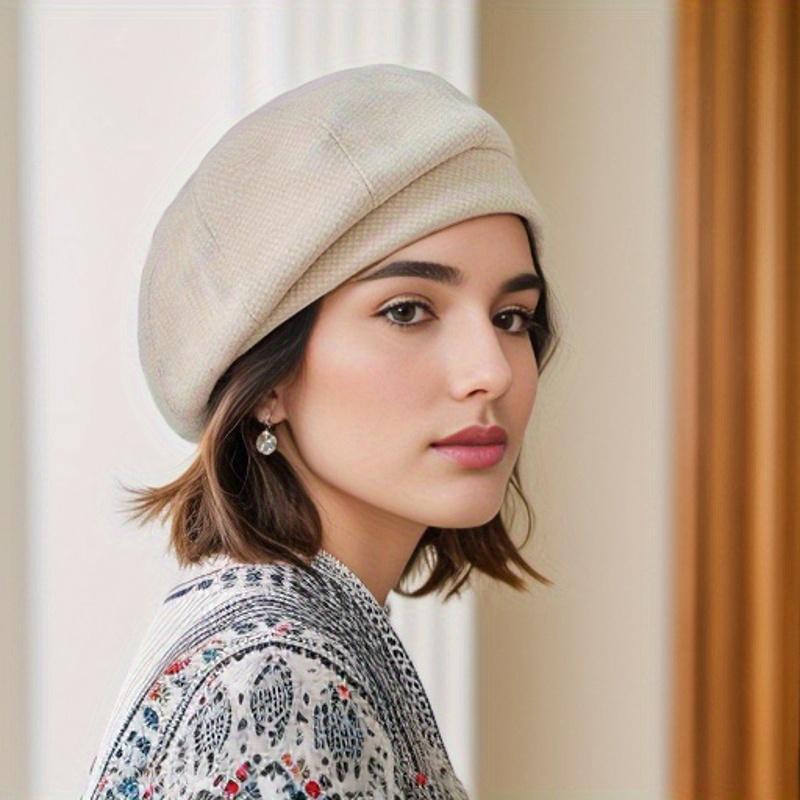 Women's Solid Color Newsboy Hat, Retro Style Beret Hat, Fashionable Hat for Women & Girls, Casual Trendy Hat for Daily Wear, Sports & Outdoor Accessories