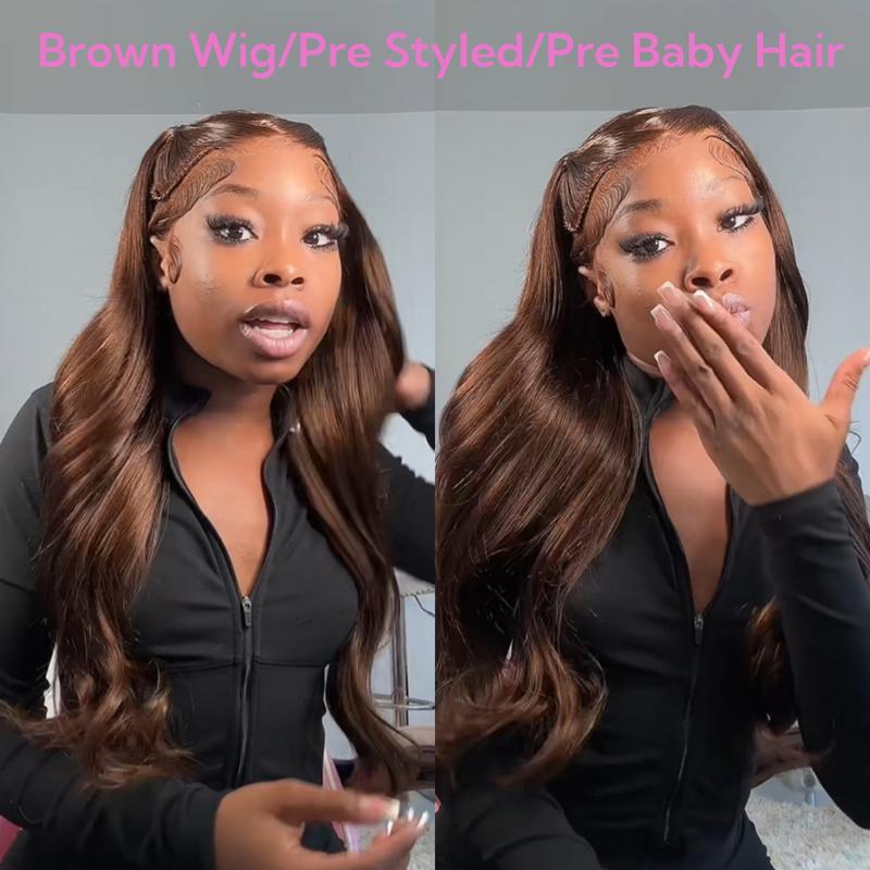 Asteria Hair Pre-Styled Straight 13x4 Glueless Ready to Go Lace Frontal Wig Human Hair Wig Pre Bleached Beginners Glueless Wig