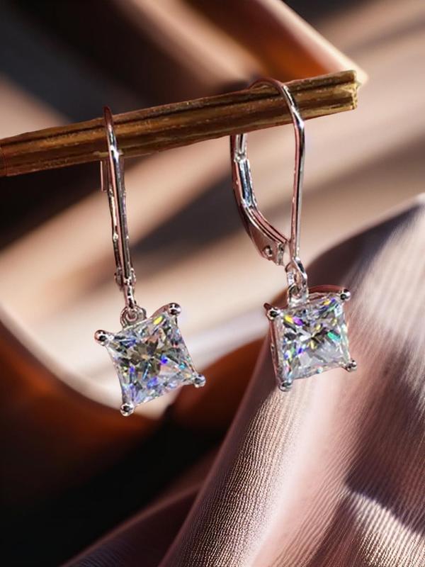 2024 Elegant Rhinestone Matching Dangle Earrings for Women, Gorgeous Chic New Trendy Drop Earrings, Fashionable Ear Piercing Iced out Jewelry As Birthday & Valentines Gift for Girlfriend