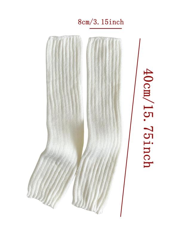 Fashionable Letter Arm Sleeves, Casual Simple Plain Knit Gloves for Daily Use, Knit Arm Warmers Perfect for Dressing up Daily Life