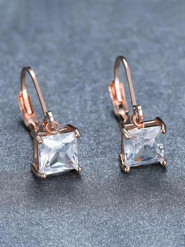 2024 Elegant Rhinestone Matching Dangle Earrings for Women, Gorgeous Chic New Trendy Drop Earrings, Fashionable Ear Piercing Iced out Jewelry As Birthday & Valentines Gift for Girlfriend