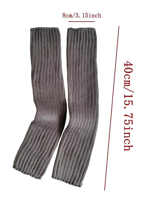 Fashionable Letter Arm Sleeves, Casual Simple Plain Knit Gloves for Daily Use, Knit Arm Warmers Perfect for Dressing up Daily Life