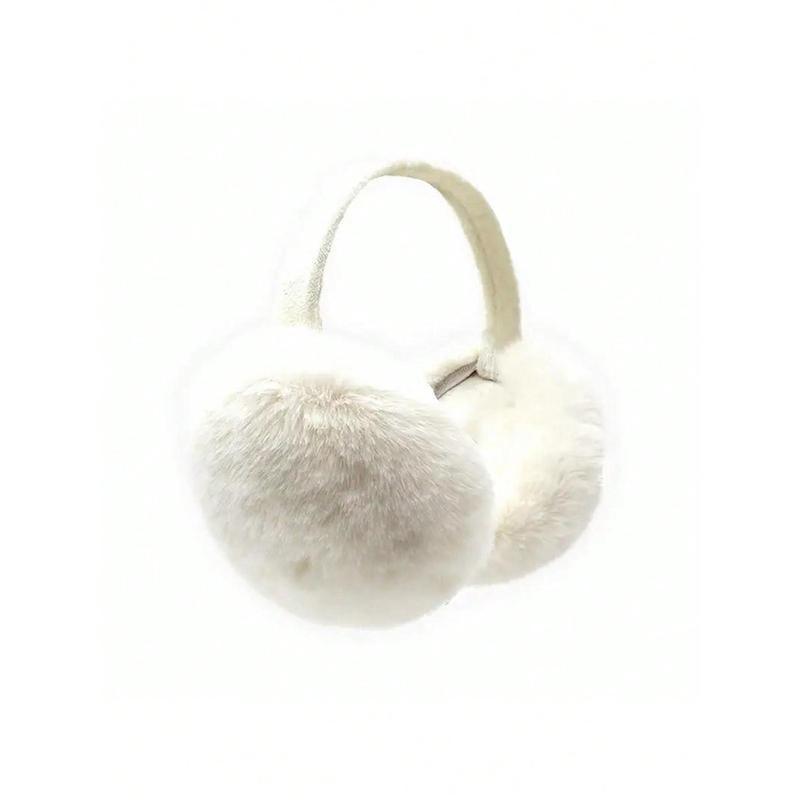 1pc Women's Winter Plush Ear Warmers With Foldable Ear Muffs Suitable For Cold Weather Halloween