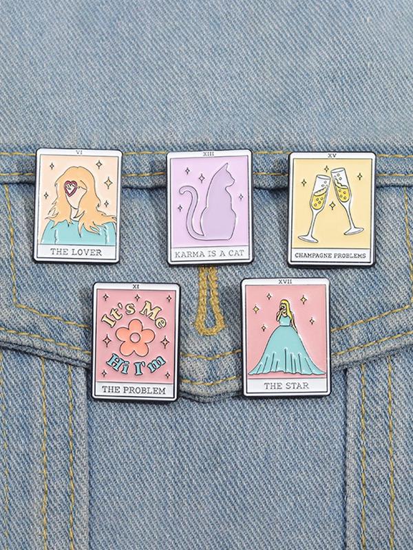 Cute Cat & Flower Design Brooch, Fashion Alloy Badge for Women & Men, Enamel Pin Suitable for Backpacks, Jeans, Scarves, Hats Decoration