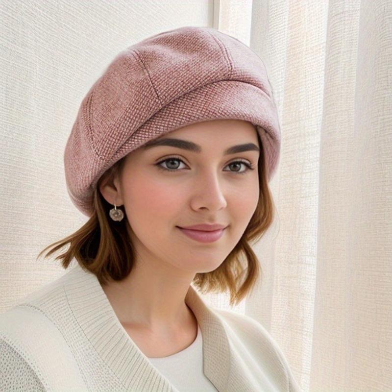 Women's Solid Color Newsboy Hat, Retro Style Beret Hat, Fashionable Hat for Women & Girls, Casual Trendy Hat for Daily Wear, Sports & Outdoor Accessories