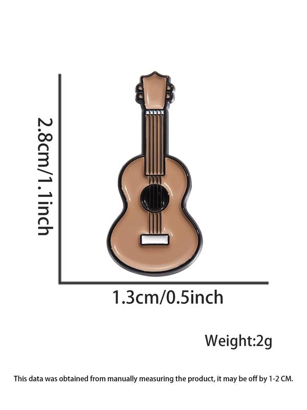 Guitar Shaped Design Brooch Pin, Casual Jewelry for Party, Fashion All-match Daily Clothing Decor for Girl