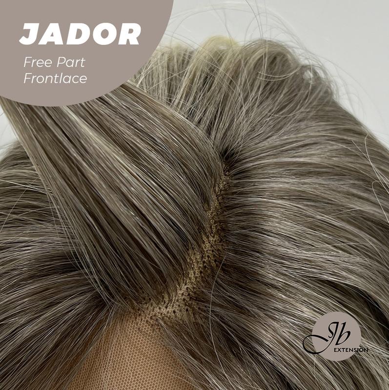 JBEXTENSION 10 Inches Mix Blonde Curly Lace Front Wig.Pre Plucked 13*3 HD Transparent Lace Frontal Handmade Futura Fiber Swiss Lace Synthetic Fiber Wig JADOR