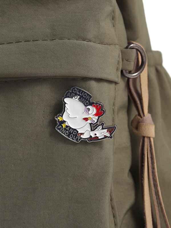 Cute Chicken Design Brooch, Simple Animal Themed Pin Badge for Backpack & Clothes, Fashion Brooch for Daily Clothing Decor, Trendy All-match & Exquisite Brooch for Birthday Gift