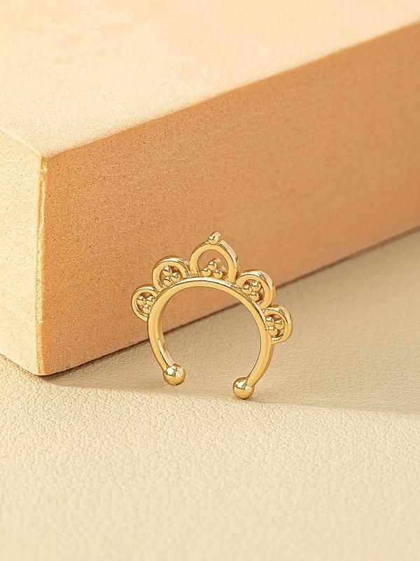 Women's Elegant Fake Nose Ring, Fashion Boho Style Fake Nose Ring for Party, Daily Clothing Decor, Trendy All-match & Exquisite Jewelry for Birthday Gift