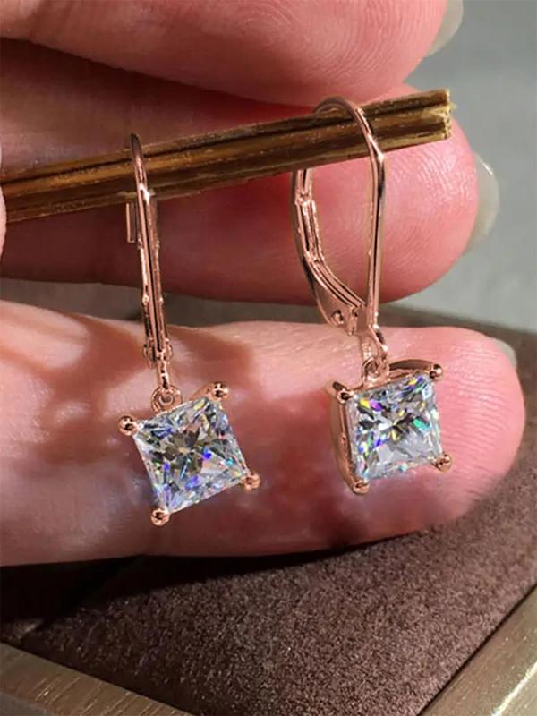 2024 Elegant Rhinestone Matching Dangle Earrings for Women, Gorgeous Chic New Trendy Drop Earrings, Fashionable Ear Piercing Iced out Jewelry As Birthday & Valentines Gift for Girlfriend